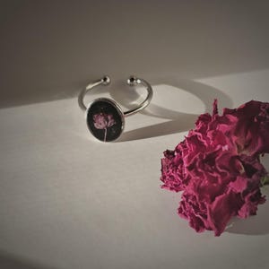 Handmade Floral Ring | Antitarnish | Real Flower Adjustable Ring | Boho Botanical Jewelry