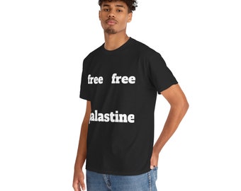 Gratis gratis Palastine shirt Unisex zwaar katoenen T-shirt