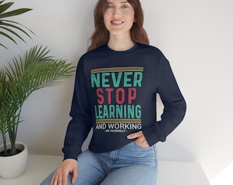 Nieuw ontwerp unisex sweatshirt met ronde hals en zware mix