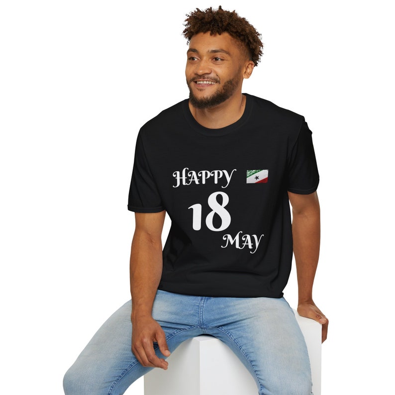 Somaliland 18 mei unisex softstyle T-shirt afbeelding 1