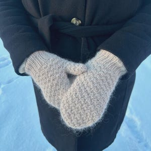 Double Moss Stitch Mittens Knitting Pattern | English PDF