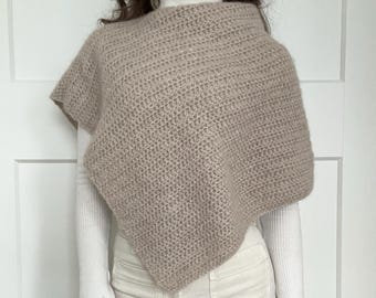 Crochet Poncho Pattern | Beginner Friendly | English & Norwegian PDF
