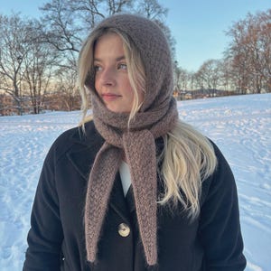 Modello per sciarpa con cappuccio da lavorare a maglia / Cappuccio lavorato a maglia / PDF in inglese