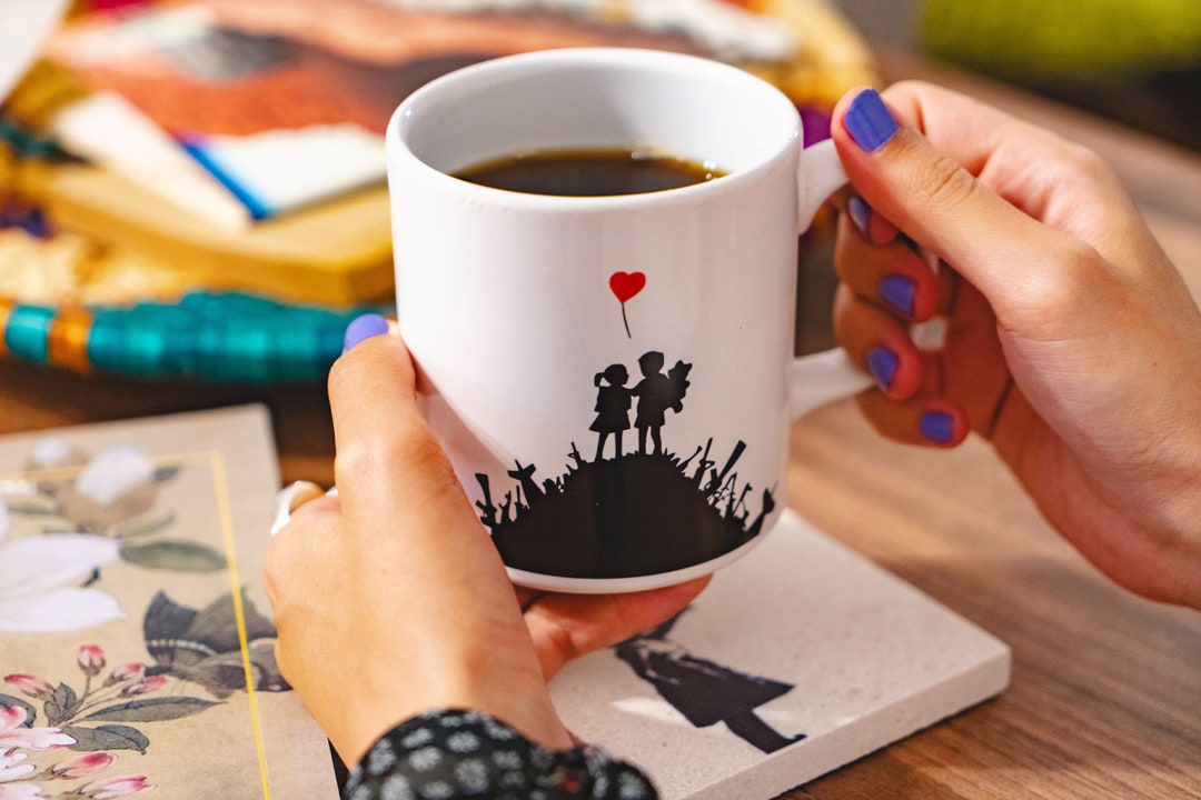 Banksy Mugs Banksy Collection Porcelain Mug Girlfriend Etsy