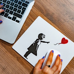 Mauspad Klein, Banksy Kunstdruck, Banksy Collection, Büro Dekoration, Computer Maus