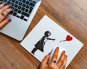 Mauspad Klein, Banksy Kunstdruck, Banksy Collection, Büro Dekoration, Computer Maus