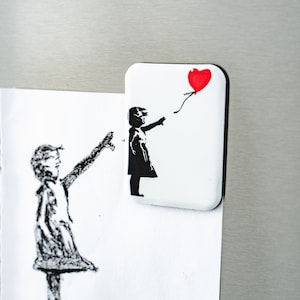 Kühlschrankmagnete, Banksy Collection, Banksy Kunstdruck, Weihnachtsgeschenk, Gschenk für Sie Girl with Balloon