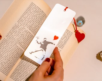 3D Lesezeichen, Bookmark Banksy, Bookmarks, Banksy Collection, Banksy Lesezeichen, Geschenk für Sie, Buch Geschenk
