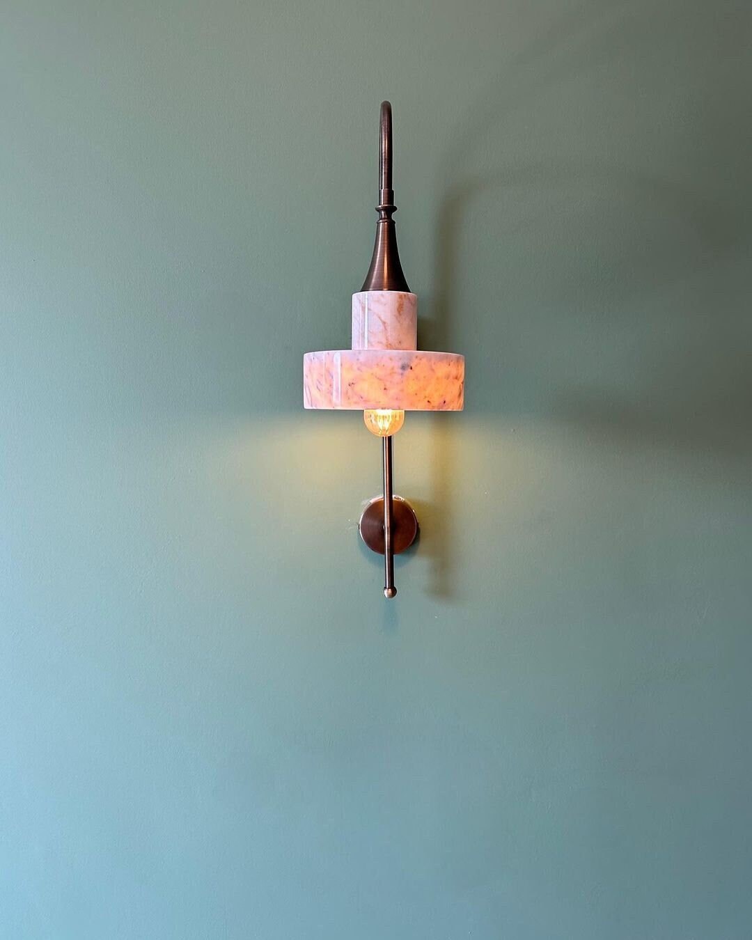 Modern Wall Sconce, Unique Wall Sconce, Marble Wall Sconce, Bedroom Wall Sconce, Entryway Wall ...