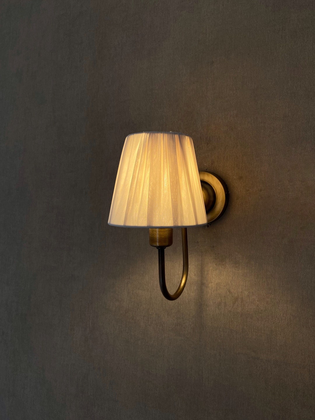 Bedroom Wall Lighting Antique Brass Sconce Modern Minimalist Etsy