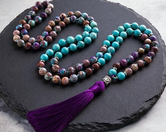 108 Beads Mala Necklace,7 Chakra Necklace, Yoga Necklace, Meditation Necklace