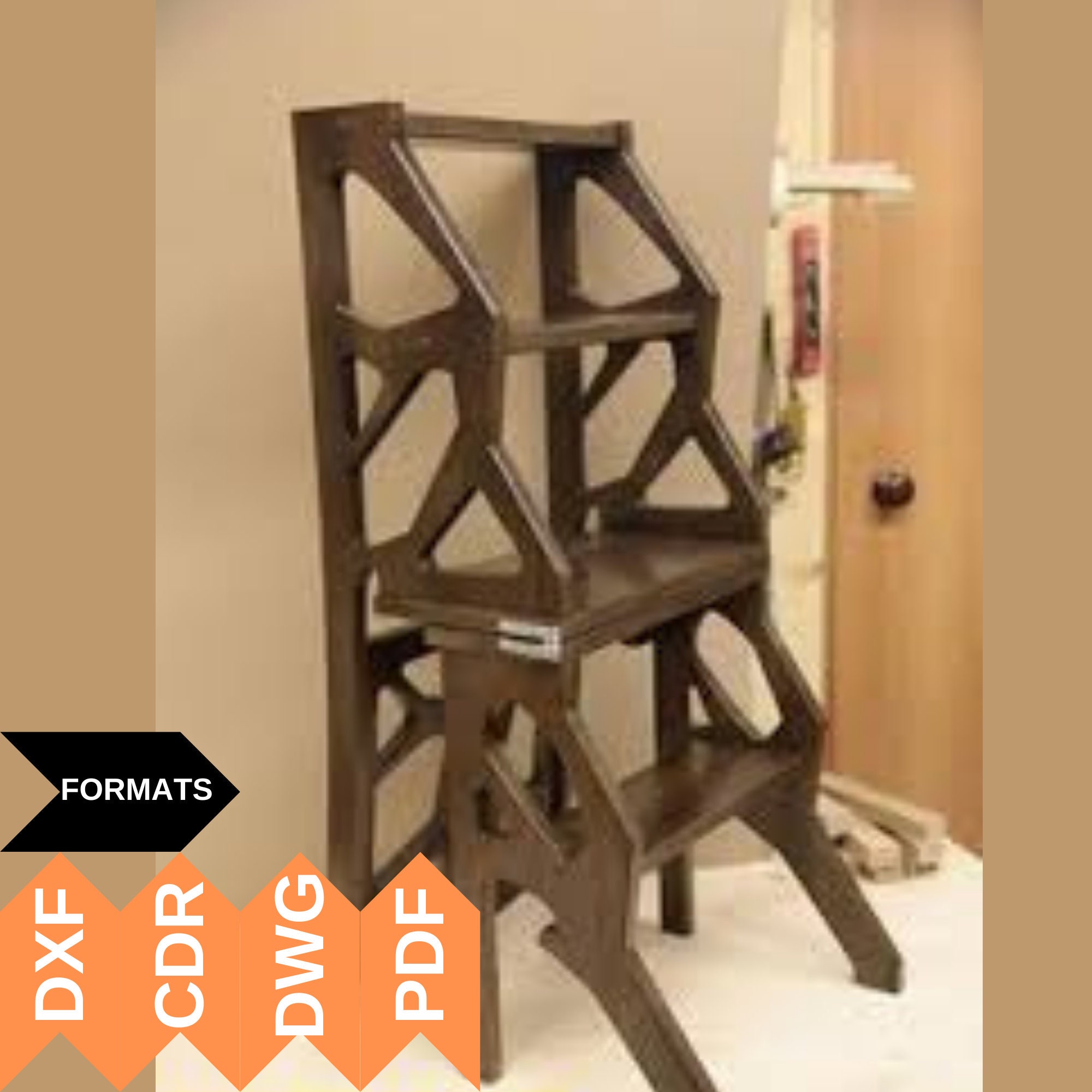 CNC CUTTING FILE wooden functional chair, cnc chair, laser cut files ...