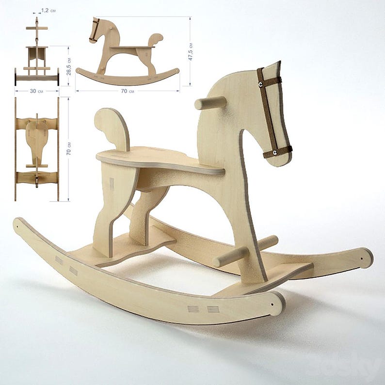 cnc cutting files,cnc machine,kids rocking chair,rocking horse model,wood cut files,cutting machine files,children toys,vcarve,dxf -cdr-dwg