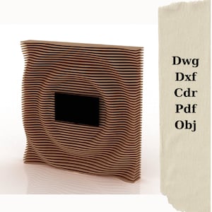 parametrisk design, parametrisk väggdekor, trävågig väggkonst, skärmaskinsfil, CNC-maskin, CNC-skärfiler, DXF-fil, parametrisk TV-möbel, träsnitt