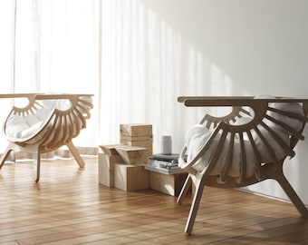 CNC CUTTING FILE wooden chair, cnc chair, laser cut files, cnc files, dxf files, vcarve files, cnc wooden furniture, cdr files, cnc carving