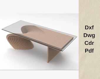 Archivos de enrutador CNC, archivos DXF para CNC, mesa de centro de madera, archivos de corte CNC, planos de corte de mesa de centro, planos CNC de madera, carpintería CNC, CNC DXF