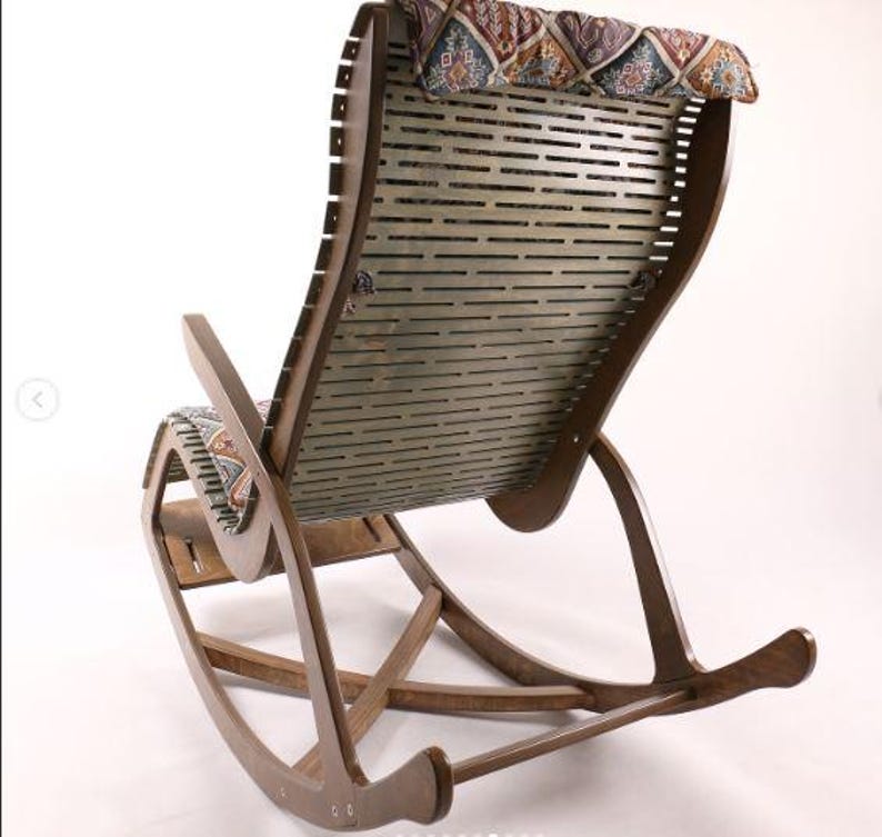 cnc cutting files,dxf for cnc files,wood rocking chair model,cnc chair cut files,cnc vector files,rocking chair project,cnc machine,vcarve