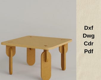 Pliki do cięcia CNC, pliki VCarve, pliki DXF, projekt stołu drewnianego, plany cięcia mebli, maszyna CNC, stolik kawowy, pliki routera CNC, meble drewniane