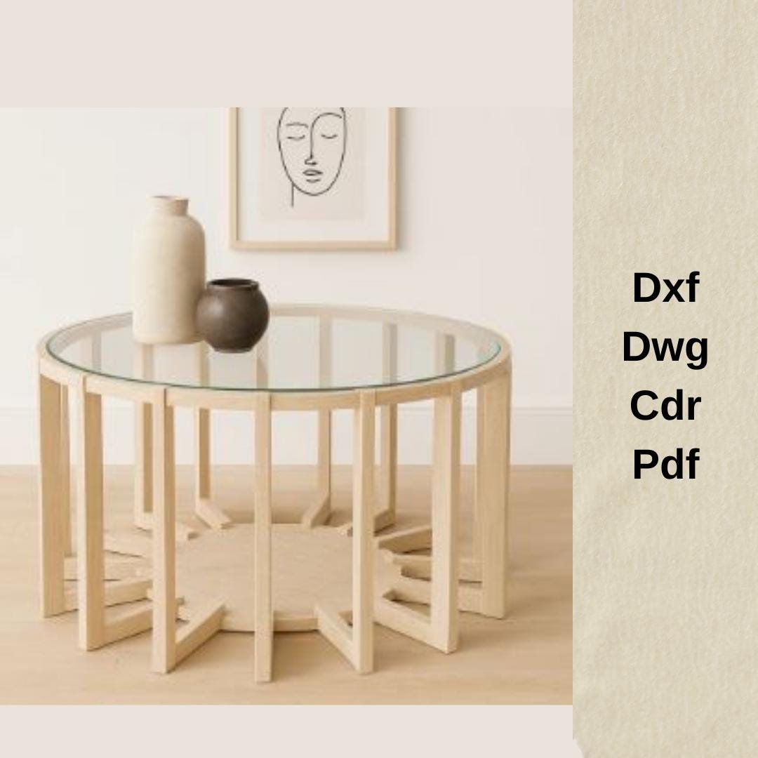 Cnc Cutting Project,dxf Files for Cnc,wooden Furniture,cnc Coffee Table ...