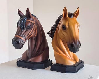 3d printable stl files,3d horse bust model,digital print stl files,3d horse figure,3d horse head,3d printer files,3d printing file,stl print