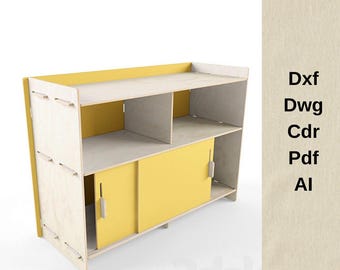 Pliki do cięcia CNC, maszyny CNC, pliki do mebli drewnianych, pliki wektorowe CNC, model półki CNC, pliki DXF dla CNC, projekt szafki CNC, cięcie drewna, meble CNC