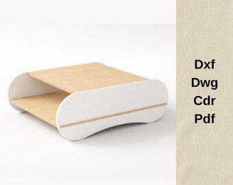 Pliki do cięcia CNC, drewniany stolik kawowy, router CNC, VCarve, pliki DXF dla CNC, meble CNC, projekt cięcia stolika kawowego, plany obróbki drewna CNC,