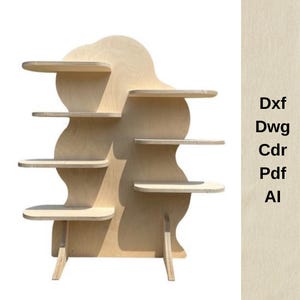 cnc machine files,cnc cut files,dxf,cnc router,wood furniture,wood shelf model, wooden bookshelf, cnc bookshelf,cnc file,vcarve,cutting file