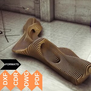 CNC CUTTING FILE Wooden Parametric Bench, Bench Cnc, Dxf Files, Cnc ...