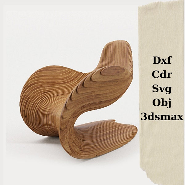 parametric desing,cutting machine file,cnc machine,parametric chair model,wood chair drawing,dxf ,cnc router,parametric furniture,cnc file