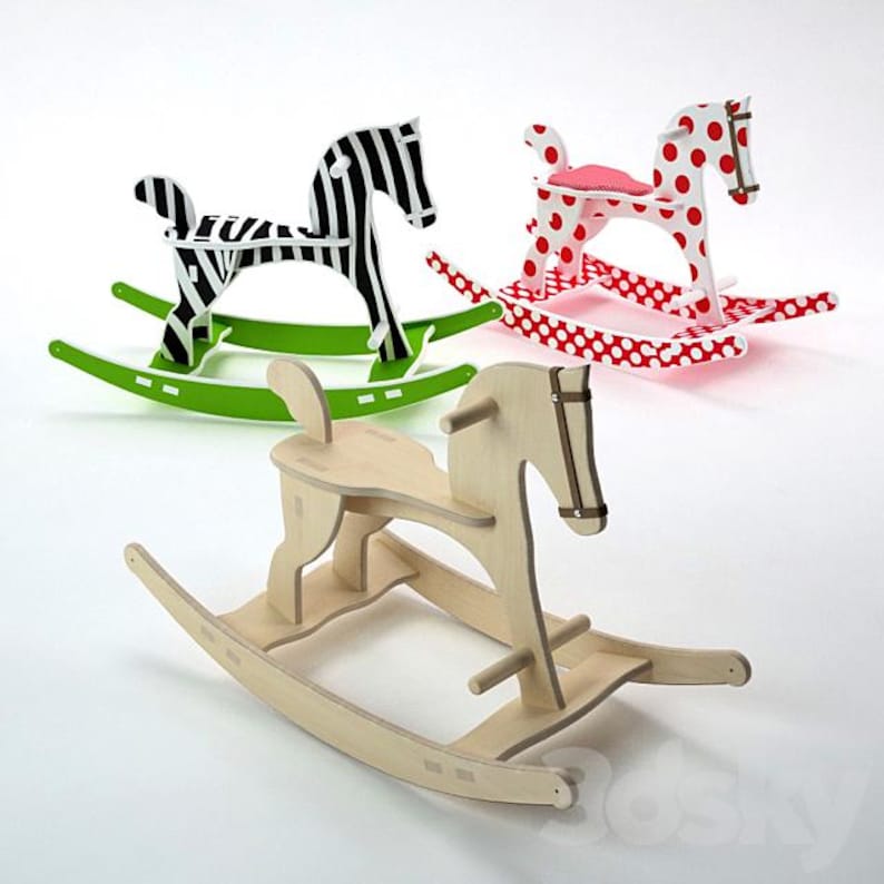 cnc cutting files,cnc machine,kids rocking chair,rocking horse model,wood cut files,cutting machine files,children toys,vcarve,dxf -cdr-dwg