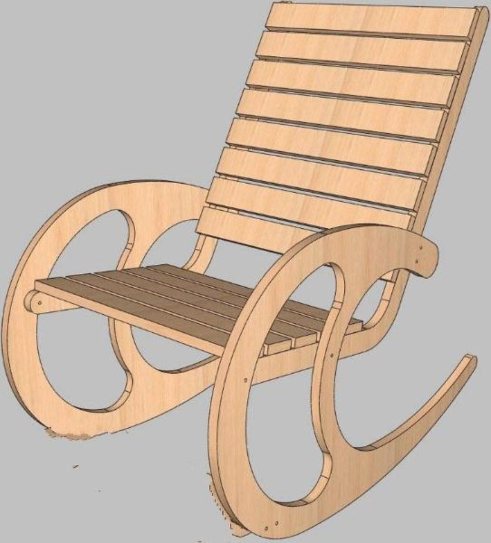 Cnc Cutting Files,wood Rocking Chair Cut Files,dxf File for Cnc,cnc ...
