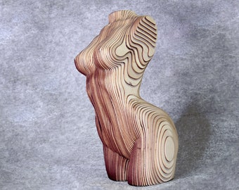 parametric woman body cnc file, parametric female body files for wood, Parametric art, wood art files, wood working plans, cnc decor files