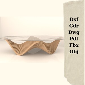 parametric table model,cnc cut file,cutting machine files,cnc machine,wood furniture,wood coffee table,dxf cut,parametric desing,cnc plans