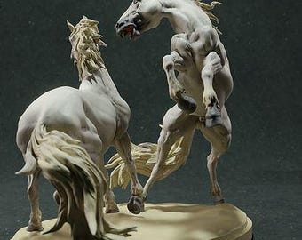 3d printer files,3d stl model,3d horses figure,3d horses statue stl file,3d printable,digital print file,3d print stl,stl for print,3d horse