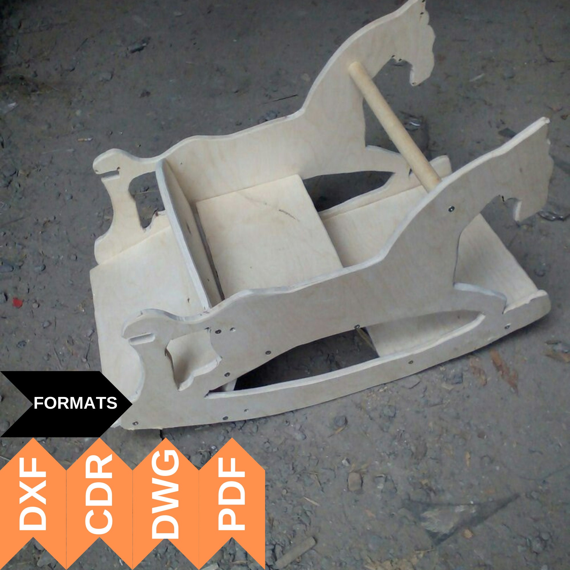 CNC CUTTING FILE Wooden Rocking Toy, Cnc Rocking Horse, Laser Cut Files ...