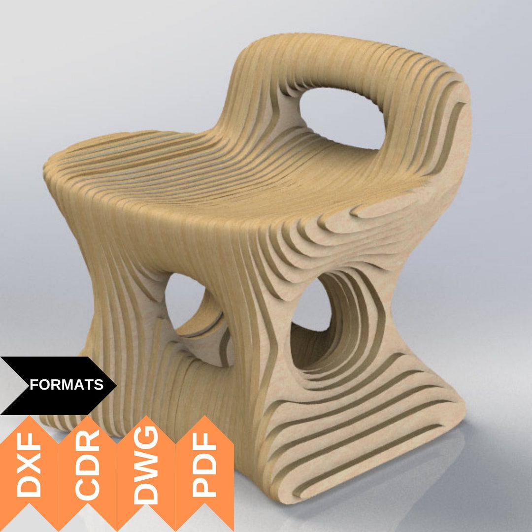 CNC CUTTING FILE Wooden Chair, Cnc Chair, Laser Cut Files, Cnc Files