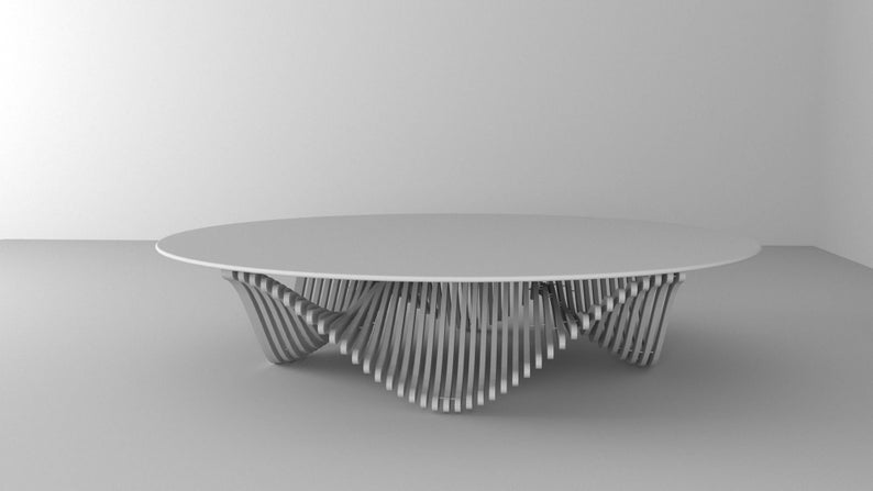 parametric table model,cnc cut file,cutting machine files,cnc machine,wood furniture,wood coffee table,dxf cut,parametric desing,cnc plans