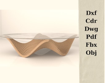 parametric table model,cnc cut file,cutting machine files,cnc machine,wood furniture,wood coffee table,dxf cut,parametric desing,cnc plans