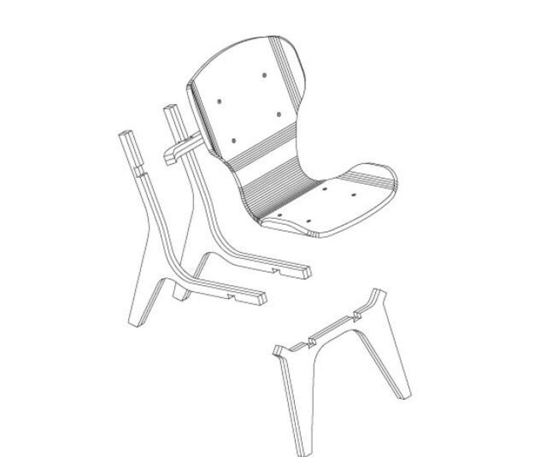 Parametric Chair, Cnc Files, Dxf Files, Chair Cnc, Cnc Furniture, Cnc