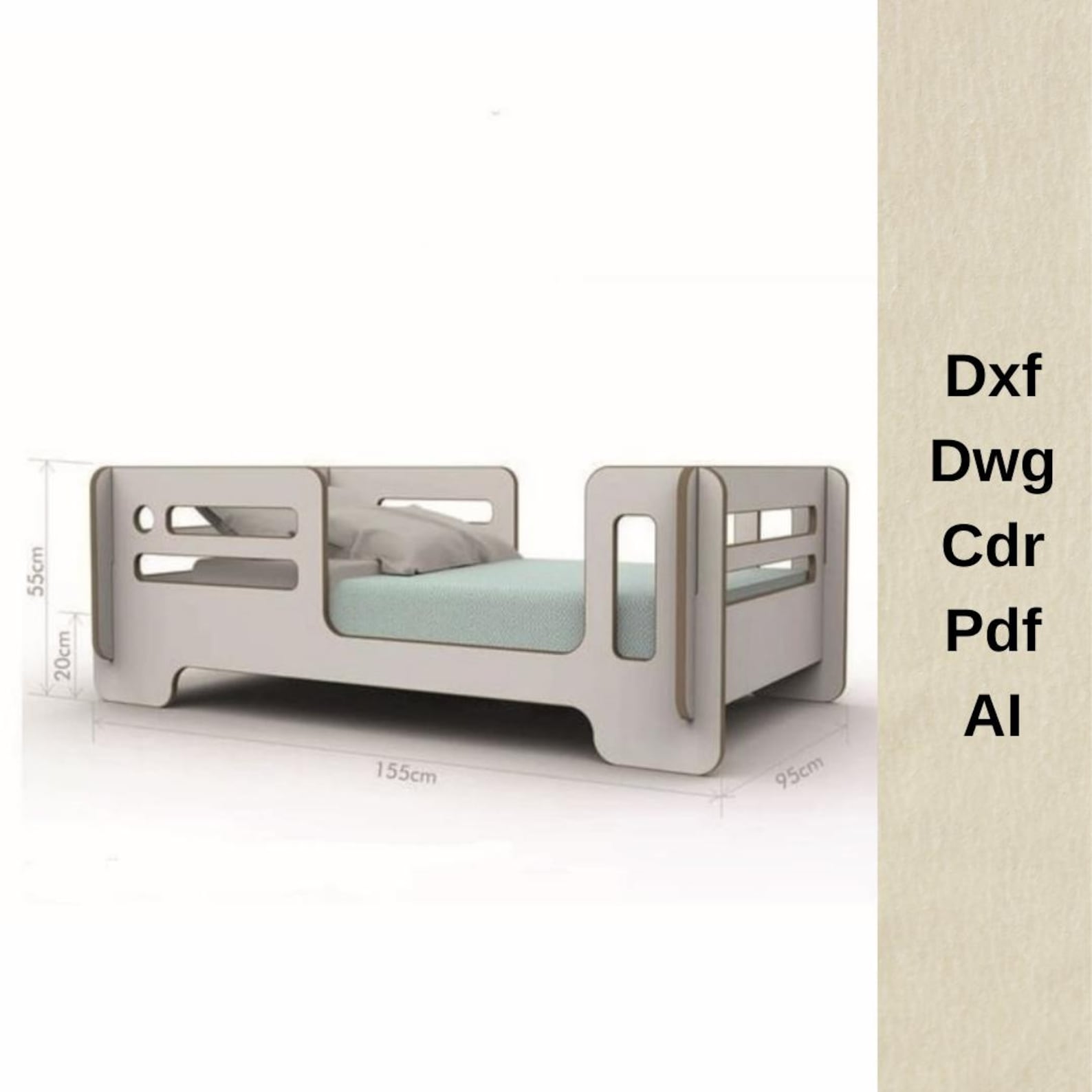 Loop Bed File Design Cnc Cutting Files,dxf,children's Furniture,children's Bed Model,baby ...
