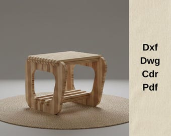 Pliki routerów CNC, pliki mebli drewnianych, projekt CNC w formacie DXF, pliki do cięcia CNC, pliki DXF dla CNC, plany cięcia mebli, meble CNC, projekt stołka drewnianego
