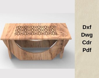 Pliki routera CNC, pliki DXF dla CNC, drewniany stolik kawowy, pliki do cięcia CNC, plany cięcia stolika kawowego, plany CNC Woods, obróbka drewna CNC, pliki DXF CNC