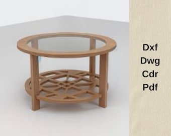 Pliki do cięcia CNC, drewniany stolik kawowy, router CNC, VCarve, pliki DXF dla CNC, meble CNC, projekt cięcia stolika kawowego, plany obróbki drewna CNC,