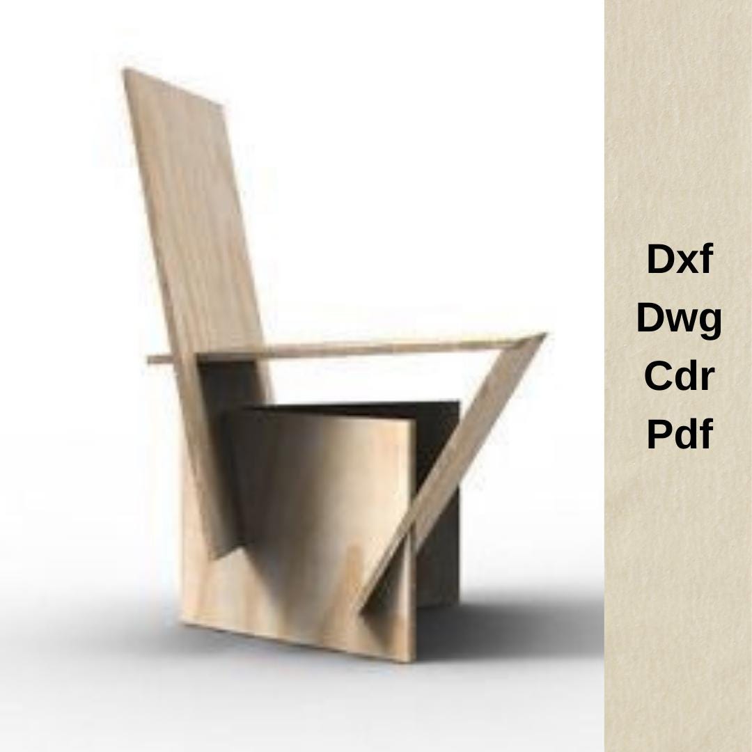 Chair Files Cnc Router Cutting Files,cnc Chair Files,wooden Chair Drawing Files,dxf ...