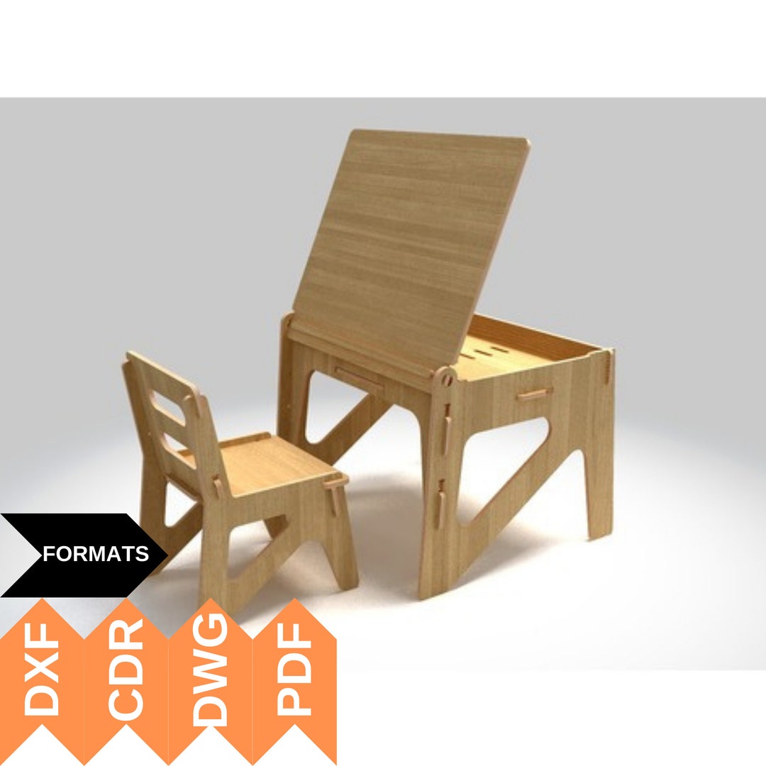 CNC CUTTING FILE Wooden Desk, Cnc Desk, Laser Cut Files, Cnc Files, Dxf ...