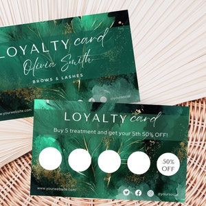Loyalty Card Template INSTANT DOWNLOAD Printable Rewards Cards Small business Marketing business care card DIY Calling card beauty Lash hair