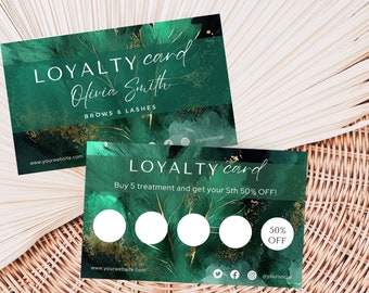 Loyalty Card Template INSTANT DOWNLOAD Printable Rewards Cards Small business Marketing business care card DIY Calling card beauty Lash hair