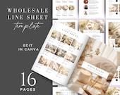 Product Line Sheet Canva, Line Sheet Template for Candle Business, Wholesale Line Sheet Sales Catalog, Price List Template DIY Pricing Guide