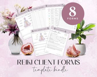 Reiki Business Form Bundle, Reiki Intake Form, Distant Reiki, Post-Session Form, Chakra Guide, Reiki Practitioner, Energy Healing, Healer