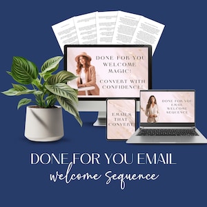 Email Flow, Welcome Email Sequence, Digital Product Launch, Done For You Content, Coaches Marketing Template, Course Creator Email Script